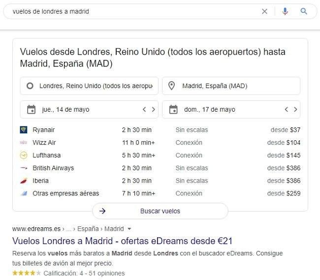 Google flights para vuelos