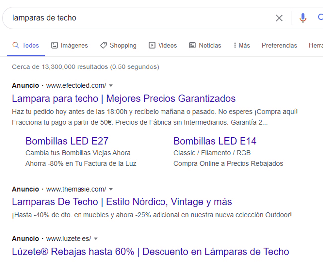 anuncios google ads serps