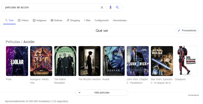 Carousel de Películas (entidades) de una temática