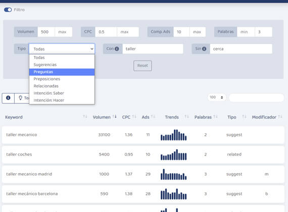 keyword suggest filtro avanzado keyword suggest filtro avanzado