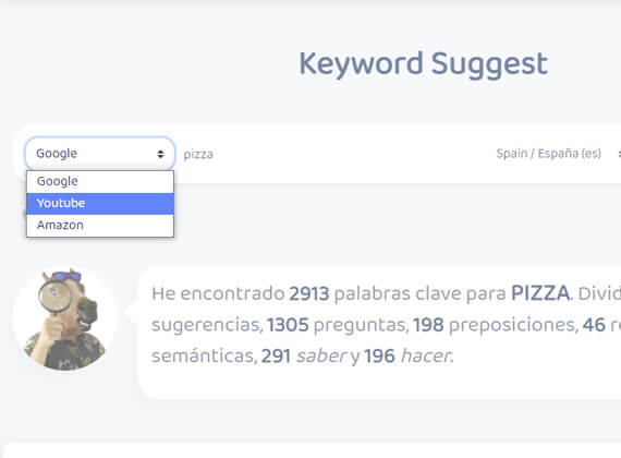 Motores de búsqueda para la herramienta Keyword Suggest Motores de búsqueda para la herramienta Keyword Suggest