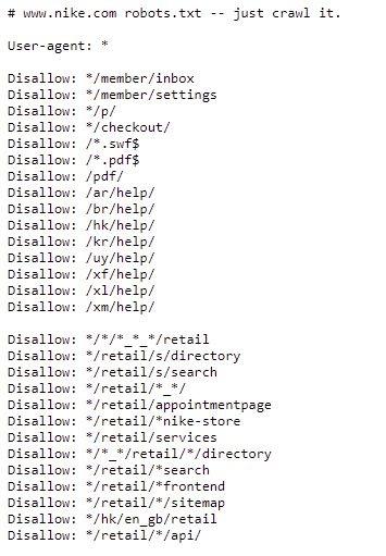 robots txt nike