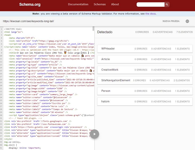 Validador de Schema para Kiwosan
