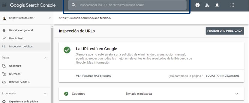 Comprobar si una URL está indexada