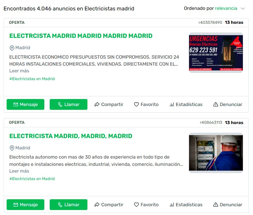 Electricista en Milanuncios