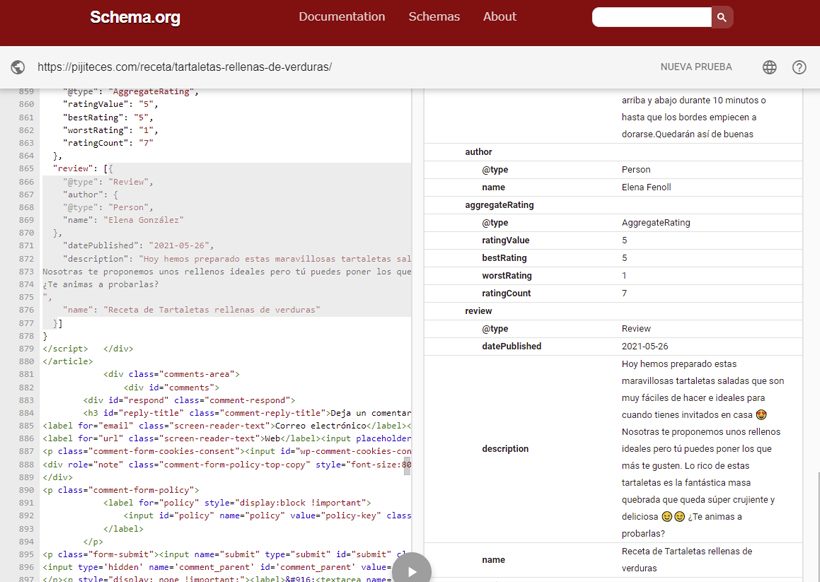 Schema.org de Review para mostrar snippet de estrellitas
