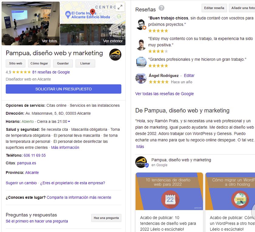 Ficha de Google My Business