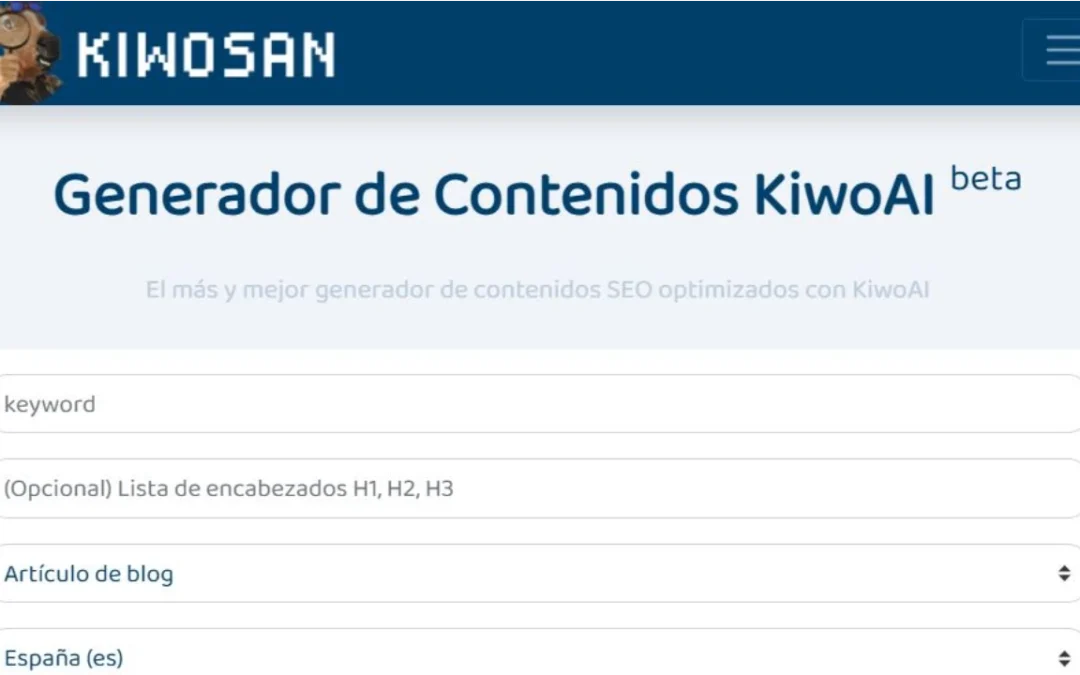 Presentamos el Generador de Contenidos KiwoAI (beta)